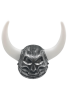 Şapka Plastik Miğfer Viking 2 Boynuzlu Kuru Kafa Gümüş - 2