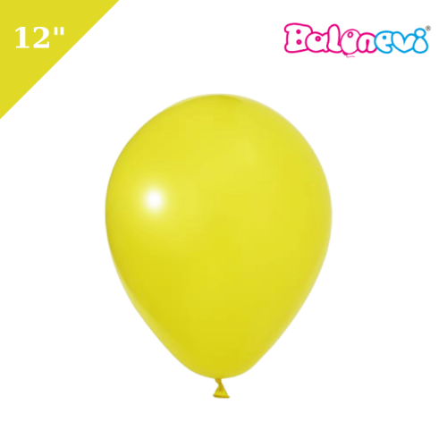 Lateks Pastel Balon 100 Parça Sarı 12 İnç Balonevi - 
