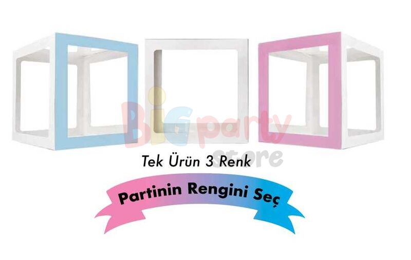 Şeffaf Harfli Kutu 3 Renkli 25 x 25 x 25 Cm - 