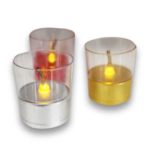 Mum Ledli Silindir Kapsül Mum Gün Işığı (Renk Seçiniz) - 