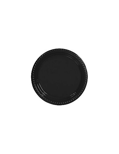 Plastik Tabak Siyah 22 Cm / 25 Parça - 