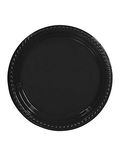 Plastik Tabak Siyah 22 Cm / 25 Parça - 