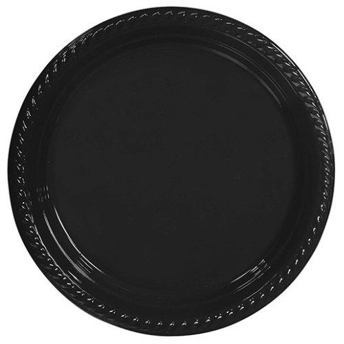 Plastik Tabak Siyah 22 Cm / 25 Parça - 1