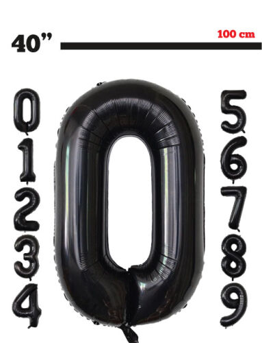Folyo Balon 100 Cm Siyah Rakam - 
