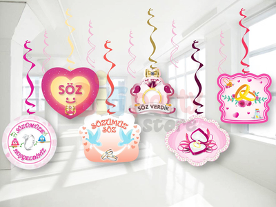 Tavan Sarkıt Süsü 6'lı Sözümüze Hoşgeldiniz - 