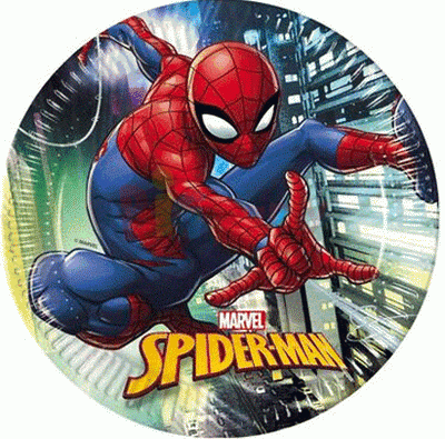 Lisanslı Spiderman Karton Tabak 23 cm 8li - 1