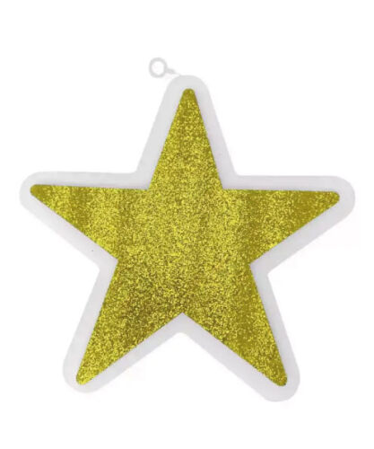 Strafor Yıldız Altın Beyaz Çerçeveli 25 Cm - 