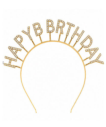 Taç Metal Happy Birthday Yaylı Altın - 1