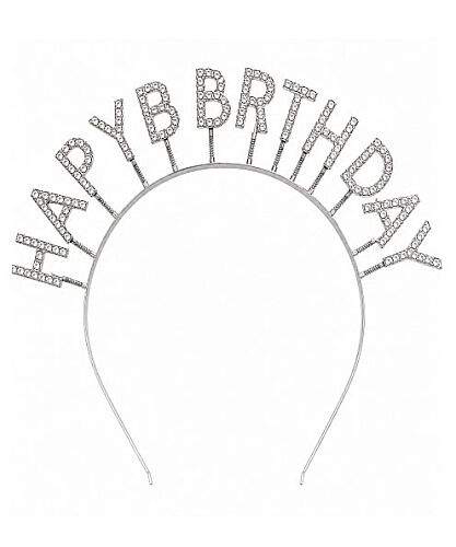 Taç Metal Happy Birthday Yaylı Gümüş - 1