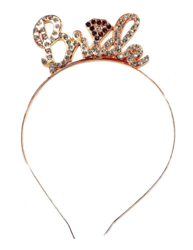 Taç Metal Pembe Taşlı Bride Rose Gold - 1