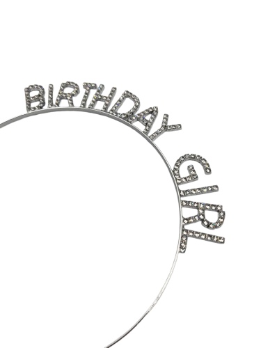 Taç Metal Taşlı Birthday Girl Gümüş - 2