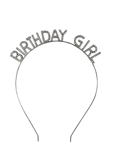 Taç Metal Taşlı Birthday Girl Gümüş - 