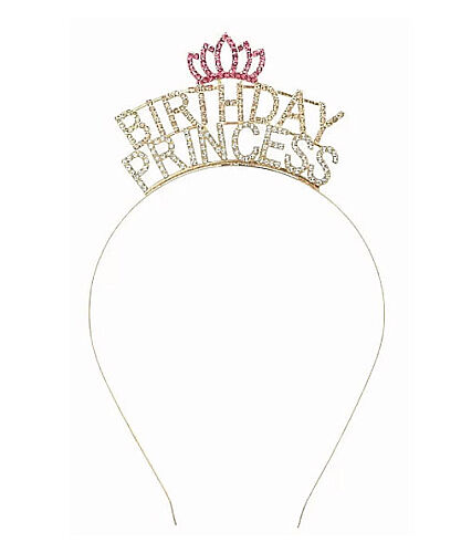 Taç Metal Taşlı Birthday Princess Altın - 1