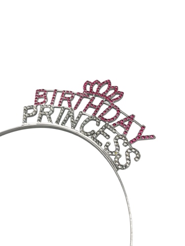 Taç Metal Taşlı Birthday Princess Gümüş - 2