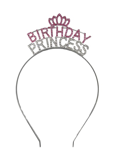 Taç Metal Taşlı Birthday Princess Gümüş - 1