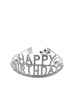 Taç Metal Taşlı Happy Birthday Yıldızlı Lüks Gümüş) - 1