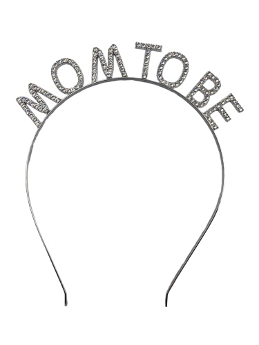 Taç Metal Taşlı Mom To Be Gümüş - 