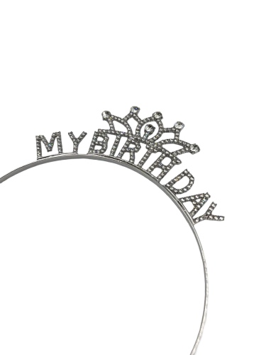 Taç Metal Taşlı My Birthday Gümüş - 2