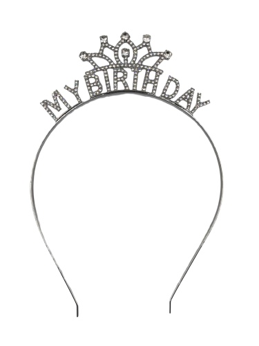 Taç Metal Taşlı My Birthday Gümüş - 1