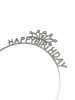 Taç Metal Taşlı Happy Birthday Gümüş - 2