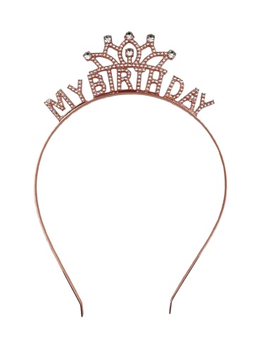 Taç Metal Taşlı My Birthday Rose Gold - 1