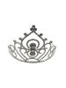 Taç Metal Taşlı Prenses İşlemeli Lüks Gümüş - 1