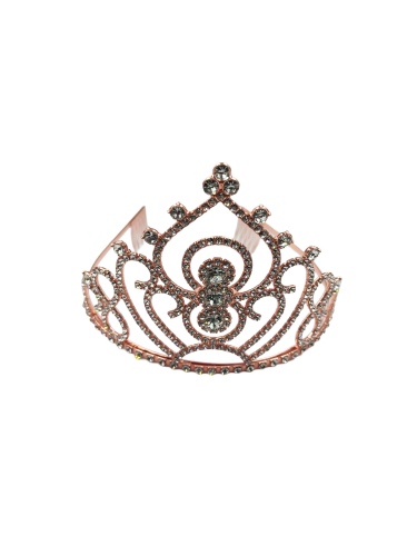 Taç Metal Taşlı Prenses İşlemeli Lüks Rose Gold - 1