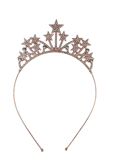 Taç Metal Taşlı Yıldızlı Rose Gold - 1