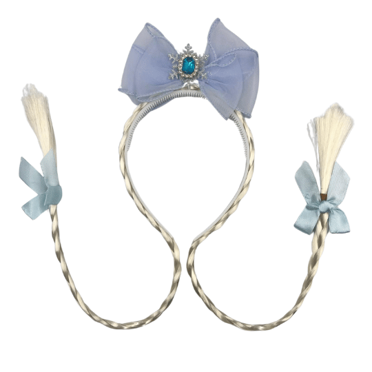 Peruk Saç Taç Frozen Model Mavi - 