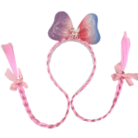 Peruk Saç Taç Unicorn Model Pembe - 1