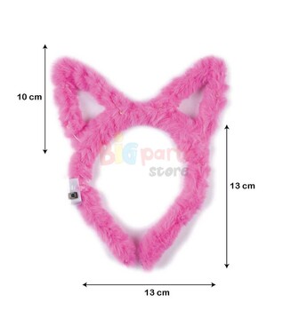 Taç Tavşan Kulak Peluş Işıklı Fuşya - 2