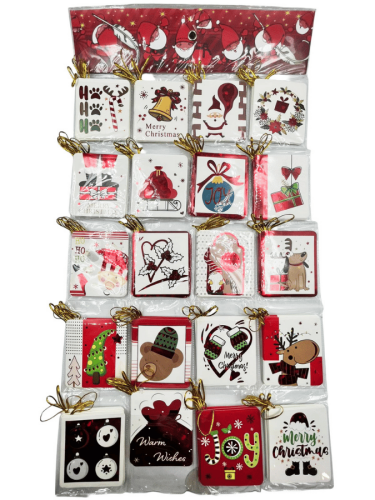 Yılbaşı Tebrik Kartı Kırmızı Varaklı Temalar 140 Parça - 