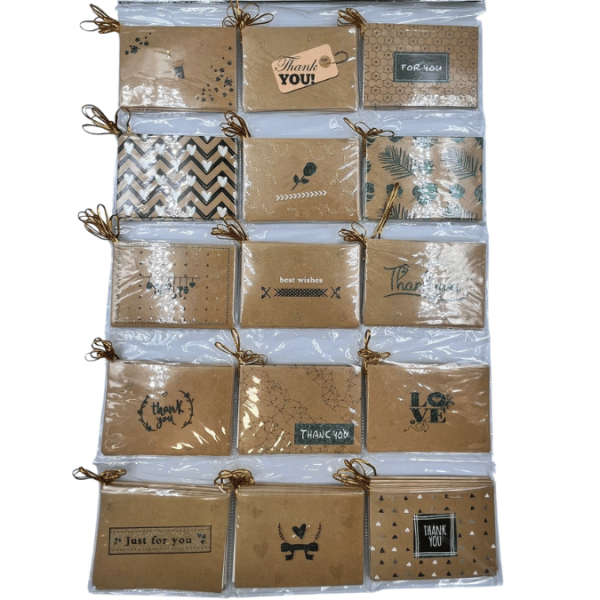 Tebrik Kartı Kraft Simli Temalı 120 Parça - 4