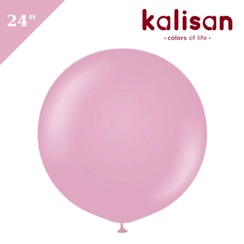Lateks Retro Balon 24 inç Toz Pembe (Dusty Rose) - 1