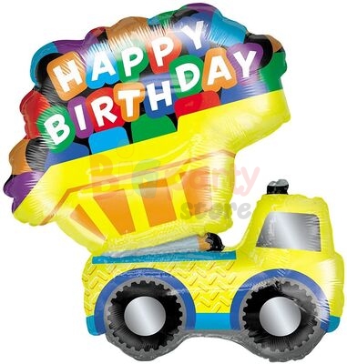 Folyo Balon Truck Happy Birthday - 1