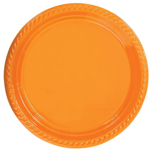 Plastik Tabak Turuncu 22 Cm / 25 Parça - 