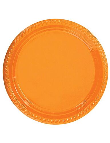 Plastik Tabak Turuncu 22 Cm / 25 Parça - 