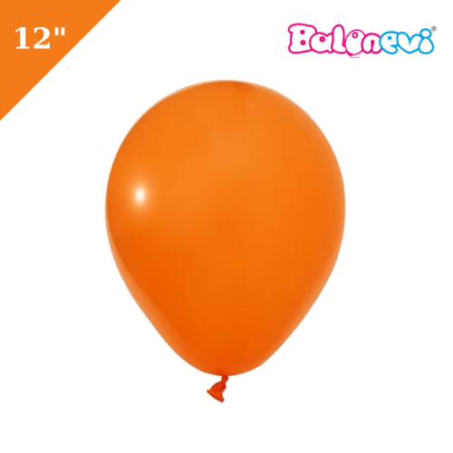 Lateks Pastel Balon 100 Parça Turuncu 12 İnç Balonevi - 