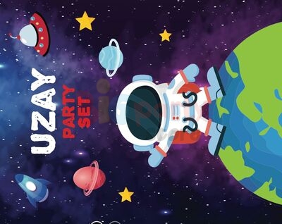 Uzay Party Banner 3 Metre
