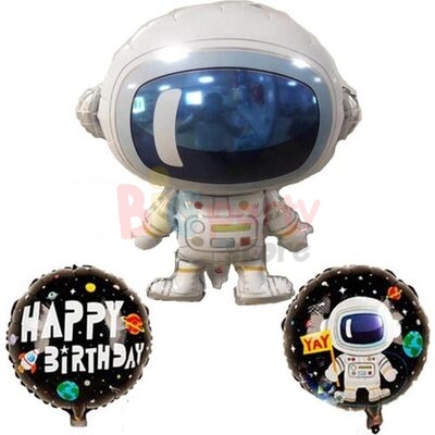 Folyo Balon ​Uzay Temalı Astronot Set 3lü - 1