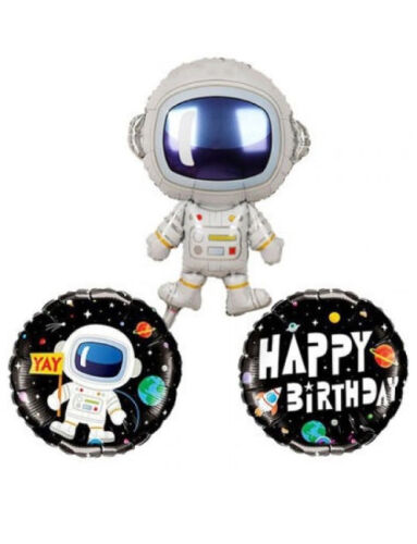 Folyo Balon 3 Parça Set ​Uzay Temalı Astronot - 1