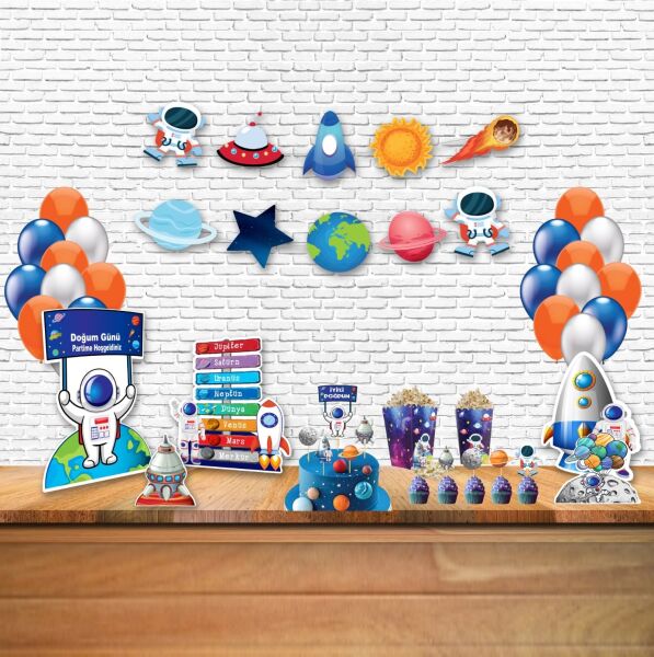 Uzay Temalı Parti Set 62 Parça - 