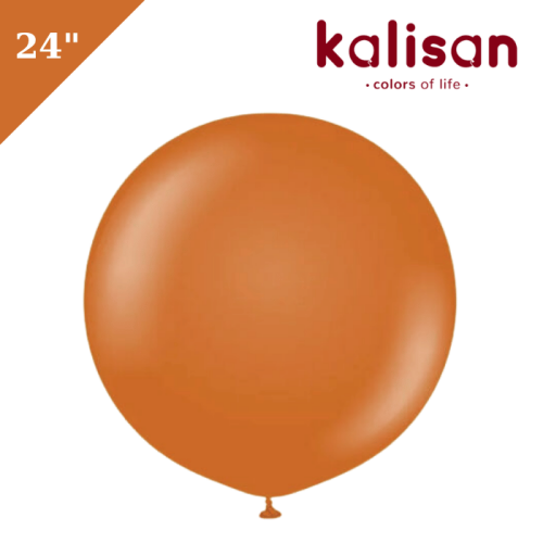 Lateks Retro Balon 24 inç Yanık Turuncu (Rust Orange) - 1