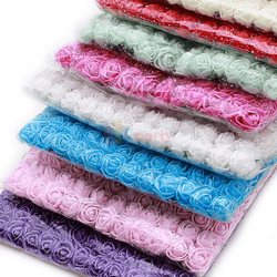 Yapay Çiçek Lateks Gül Mavi 12 Dal 144 Parça - 2