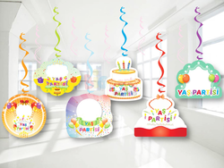 Tavan Sarkıt Süsü 6 Parça Yaş Partisi - 2