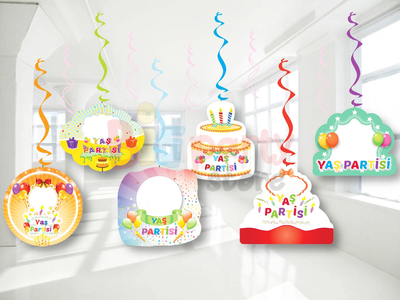 Tavan Sarkıt Süsü 6 Parça Yaş Partisi - 2