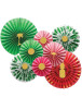Kağıt Yelpaze Flamingo 8 Parça Set - 1
