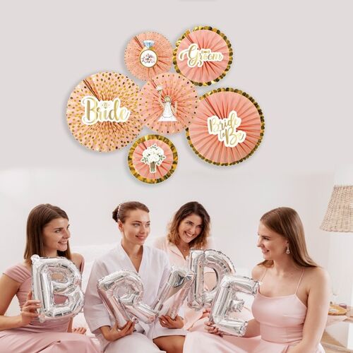 Kağıt Yelpaze Varaklı Bride Set 6 Parça - 2