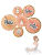 Kağıt Yelpaze Varaklı Bride Set 6 Parça - 1