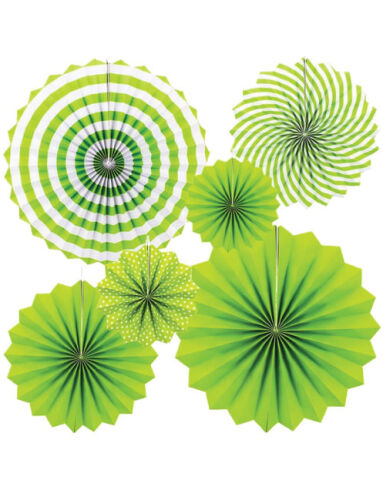 Kağıt Yelpaze Yeşil Set 6 Parça - 